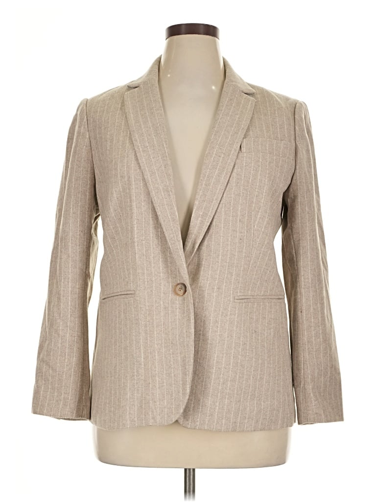 Pre-owned Ann Taylor Blazer Jacket In Tan