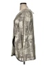 JM Collection Metallic Silver 3/4 Sleeve Top Size XL - photo 5