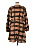 Halogen 100% Polyester Plaid Brown Casual Dress Size XL - photo 2