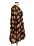 Halogen 100% Polyester Plaid Brown Casual Dress Size XL - photo 4