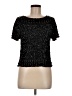 Topshop 100% Polyester Black Short Sleeve Top Size 6 - photo 1