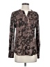Hinge 100% Polyester Brown Long Sleeve Blouse Size XS - photo 1