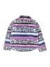 Hurley 100% Polyester Stripes Animal Print Purple Track Jacket Size 6 - photo 2