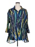 Maggie Barnes 100% Polyester Blue 3/4 Sleeve Blouse Size 2X - photo 1