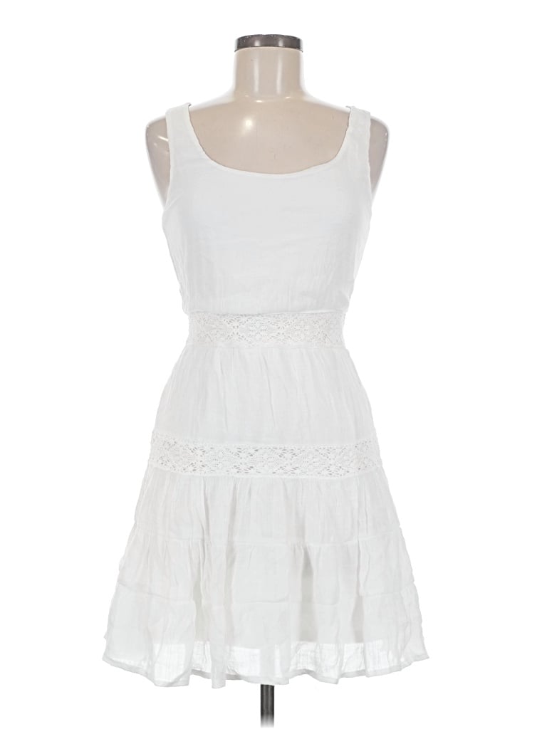 Pre-owned Lily Rose Casual Dress In White
