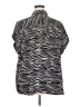 Evri 100% Rayon Animal Print Silver Short Sleeve Blouse Size 2X - photo 2