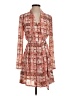 Ark & Co. 100% Polyester Print Orange Casual Dress Size S - photo 1