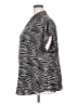 Evri 100% Rayon Animal Print Silver Short Sleeve Blouse Size 2X - photo 5
