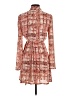 Ark & Co. 100% Polyester Print Orange Casual Dress Size S - photo 2