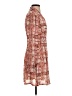 Ark & Co. 100% Polyester Print Orange Casual Dress Size S - photo 4