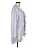 By Anthropologie Silver Long Sleeve Blouse Size M - photo 4
