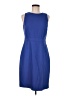 J.Crew 100% Wool Solid Blue Cocktail Dress Size 6 - photo 1