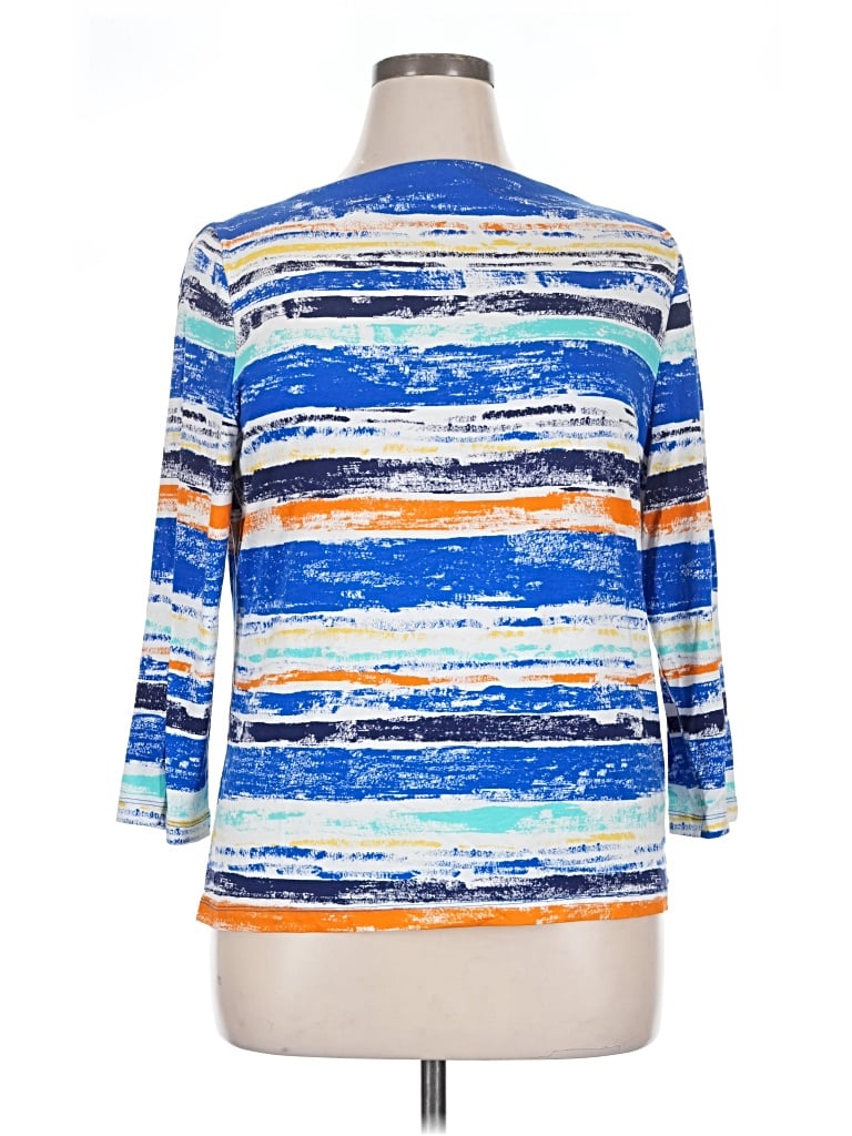 Pre-owned Ruby Rd. 3/4 Sleeve T-shirt In Blue