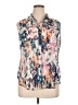Liz Claiborne 100% Polyester Floral Ivory Sleeveless Blouse Size XL Petite - photo 1