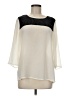 Express 100% Leather Ivory 3/4 Sleeve Blouse Size M - photo 1