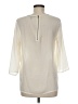 Express 100% Leather Ivory 3/4 Sleeve Blouse Size M - photo 2