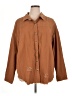 Unbranded 100% Cotton Brown Long Sleeve Button-Down Shirt Size XL - photo 1