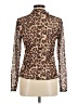 Unbranded Animal Print Brown Long Sleeve Blouse Size M - photo 2