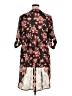 Torrid 100% Polyester Floral Black 3/4 Sleeve Blouse Size 1X Plus (1) - photo 2