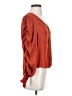 Shore 100% Rayon Orange 3/4 Sleeve Blouse Size XS - photo 4