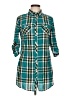 Red Camel Plaid Teal 3/4 Sleeve Button-Down Shirt Size L - photo 1