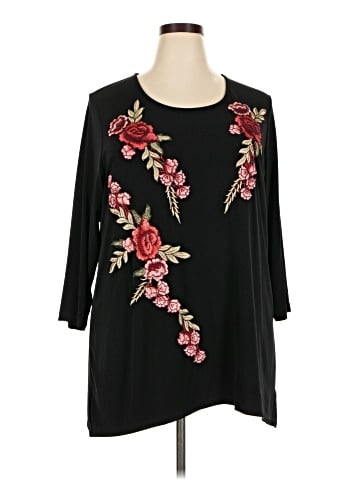 JM Collection 3/4 Sleeve Blouse (view 1)