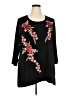 JM Collection Black 3/4 Sleeve Blouse Size 3X - photo 1