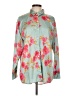 Boohoo 100% Polyester Floral Teal Long Sleeve Blouse Size 12 - photo 1