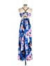 Express 100% Polyester Floral Blue Casual Dress Size XS - photo 2