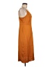 Express 100% Polyester Solid Orange Casual Dress Size M - photo 4