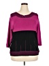 Notations Color Block Pink Pullover Sweater Size 3X - photo 1