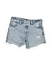 Express 100% Cotton Hearts Blue Denim Shorts Size 6 - photo 1