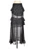 PrettyLittleThing 100% Polyester Polka Dots Black Formal Skirt Size 4 - photo 1
