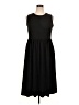 Unbranded Solid Black Casual Dress Size XL - photo 1