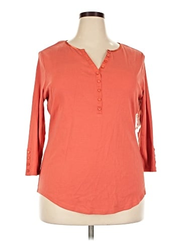 DressBarn Long Sleeve Henley (view 1)