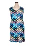 Unbranded Graphic Blue Cocktail Dress Size XL - photo 1