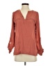 My Michelle Brown Pink Long Sleeve Blouse Size S - photo 1