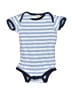 Harper Canyon 100% Cotton Stripes Blue Short Sleeve Onesie 3-6 MO / 6 MO - photo 1