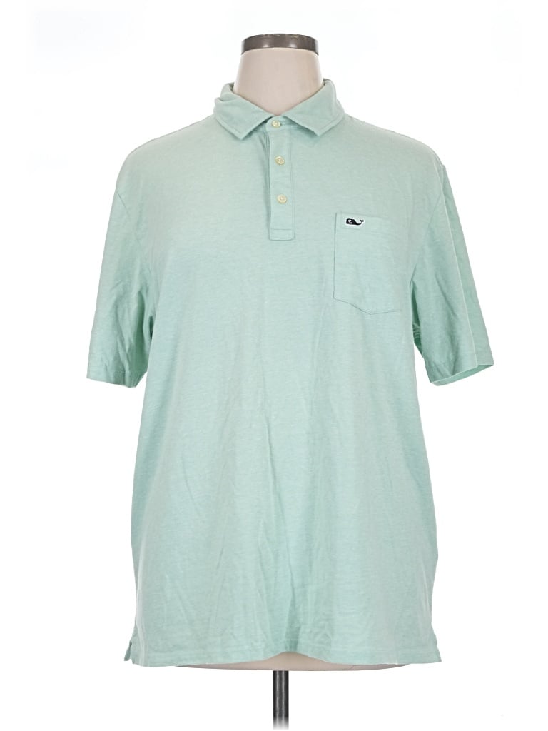 Pre-owned Vineyard Vines Short Sleeve Polo Shirt In Green