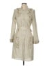 Etcetera 100% Leather Solid Ivory Trenchcoat Size 8 - photo 1