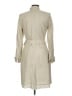 Etcetera 100% Leather Solid Ivory Trenchcoat Size 8 - photo 2