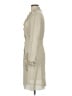Etcetera 100% Leather Solid Ivory Trenchcoat Size 8 - photo 5
