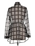 Paper Tee 100% Polyester Plaid Gray Long Sleeve Blouse Size L - photo 2