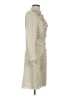 Etcetera 100% Leather Solid Ivory Trenchcoat Size 8 - photo 4