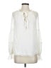 Cinq à Sept 100% Silk Ivory Long Sleeve Silk Top Size XS - photo 1