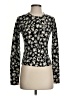 Diane von Furstenberg Floral Black Wool Cardigan Size S - photo 1