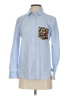 Equipment Animal Print Stripes Blue Long Sleeve Button-Down Shirt Size XS - photo 1