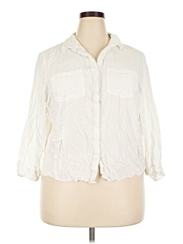 Velvet Heart 3/4 Sleeve Button-Down Shirt (view 1)