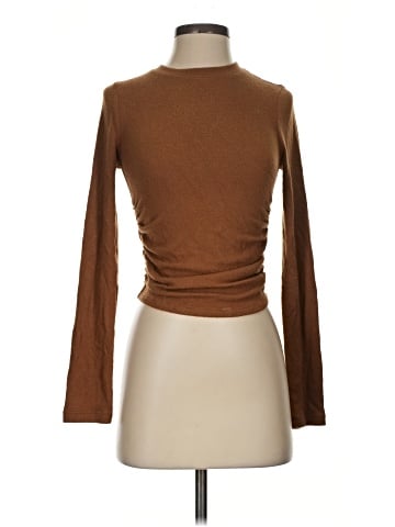 Madewell Brushed Jersey Ruched Long-Sleeve Tee (view 1)