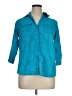 Cato 100% Cotton Teal 3/4 Sleeve Button-Down Shirt Size 14/16W - photo 1